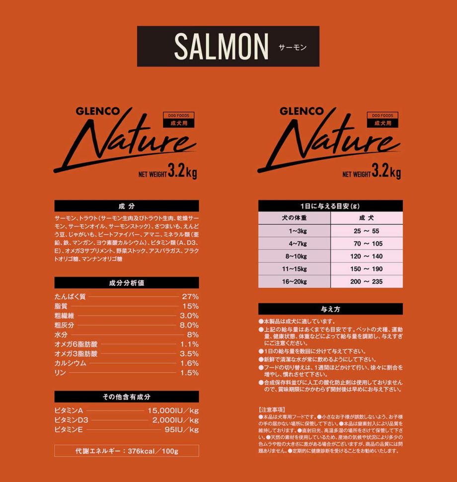 グレンコナチュール グレインフリー アダルト 小粒 3.2kg
