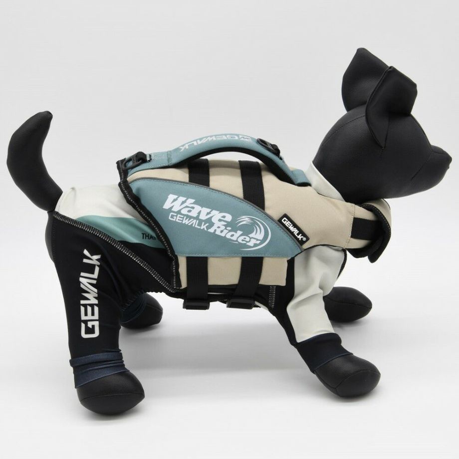 新品　シルバー犬用ジャケット S CCW-0265 ウェーブライダー エコ ライフジャケット 犬用 【Sサイズ